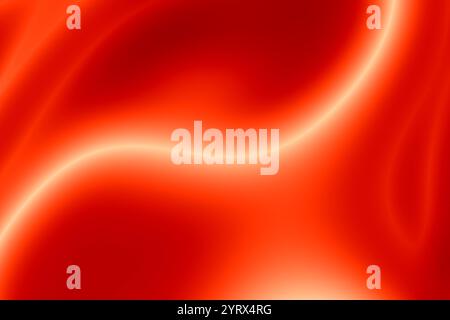 Abstrakter roter Hintergrund mit geschwungener leuchtender Linie. Stockfoto