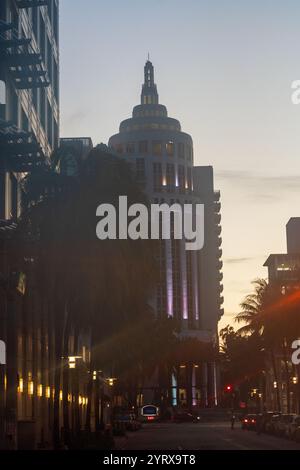 Miami Beach, North Shore Open Space Park, Lummus Park zum South Pointe Park, Miami, FL, USA Stockfoto