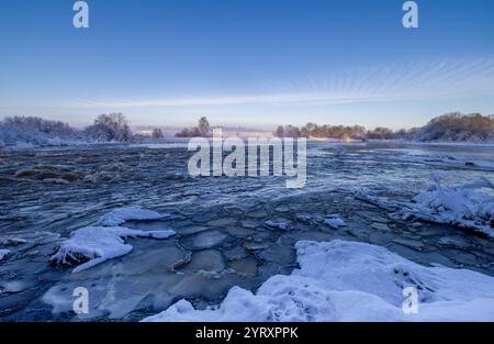 Ruuti Koski am Fluss Vantaa Stockfoto