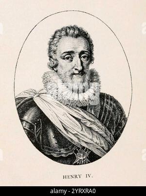 Heinrich IV. (Französisch: Henri IV.; 1553 ? 14. Mai 1610), guter König Heinrich oder Heinrich der große, war ab 1572 König von Navarra (als Heinrich III.) und von 1589 bis 1610 König von Frankreich. Er war der erste Monarch Frankreichs aus dem Haus Bourbon, einem Kadettenzweig der kapitalistischen Dynastie. Er hat die Interessen der katholischen und protestantischen Parteien in Frankreich sowie zwischen den europäischen staaten pragmatisch abgewogen. 1610 wurde er in Paris von einem katholischen Eiferer ermordet, dessen Nachfolger sein Sohn Ludwig XIII. War Stockfoto