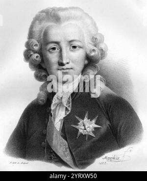 Charles Alexandre de Calonne (1734 ? 1802), Graf von Hannonville 1759. Französischer Staatsmann, der in den Jahren vor der französischen Revolution als Generalkontrolleur für Finanzen Ludwig XVI. Bekannt war. Stockfoto