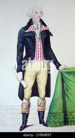 Porträt von Maximilien de Robespierre (1758–1794) Politiker der Französischen Revolution. Stockfoto