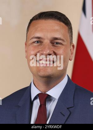 Wes Streeting, Staatssekretär für Gesundheit und Sozialfürsorge und Mitglied der britischen Labour-Regierung, gewählt im Juli 2024 Stockfoto