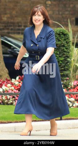 Lucy Maria Powell (Leiterin des Unterhauses und Lord President of the Council). Sie kamen in der Londoner Downing Street an, um nach der Wahl ihre neue Rolle in der Labour-Regierung zu übernehmen. Juli 2024. Stockfoto