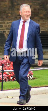 Steven Reed (Secretary of State for Environment, Food and Rural Affairs) kommt in der Londoner Downing Street an, um nach der Wahl seine neue Rolle in der Labour-Regierung zu übernehmen. Juli 2024. Stockfoto