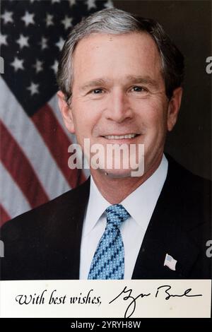 George W. Bush (* 1946), Junior, 43. Präsident der Vereinigten Staaten und Sohn des 41. Präsidenten Stockfoto