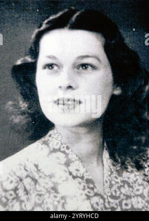 Violette Szabo, (1921 ? 1945) britisch-französischer Special Operations Executive (SOE)-Agent während des Zweiten Weltkriegs und posthum Empfänger des George Cross. Auf ihrer zweiten Mission im besetzten Frankreich wurde Szabo von der deutschen Armee gefangen genommen, verhört, gefoltert und ins Konzentrationslager Ravensbr?ck in Deutschland deportiert, wo sie hingerichtet wurde. Stockfoto