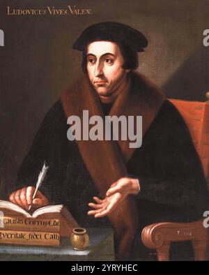 Juan Luis Vives 1 (1492 - 1540) spanischer Humanist , Philosoph , Psychologe und Pädagoge aus dem Königreich Valencia Stockfoto