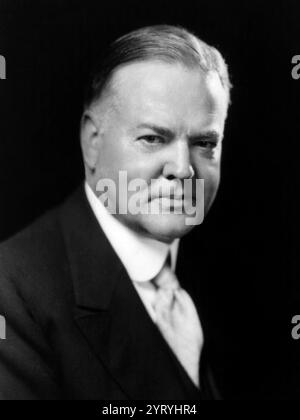 Herbert Clark Hoover (10. August 1874? 20. Oktober 1964) war ein US-amerikanischer Politiker und Humanist, der von 1929 bis 1933 31. Präsident der Vereinigten Staaten war. Stockfoto