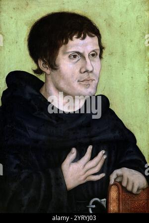 Porträt von Martin Luther als Augustiner Mönch von Lucas Cranach dem Älteren und Werkstatt (1472?1553) Stockfoto