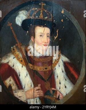 Eduard VI. (1537 ? 1553) König von England; Krönungsporträt. Stockfoto