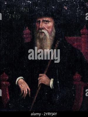 John Russell, 1. Earl of Bedford (ca. 1485 ? 1555) Minister in der Tudor-Ära. Er diente als Lord High Admiral und Lord Privy Seal. Russell zerstörte 1549 die Gebetsbuch-Rebellion oder Western Rising in Cornwall und Devon. Stockfoto