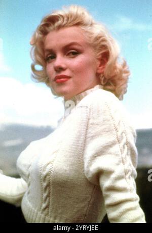 Foto der Schauspielerin Marilyn Monroe, in einer Ausgabe von Modern Screen, die Ende 1953 erschien. 1954 wurde der Film River of No Return veröffentlicht. Stockfoto