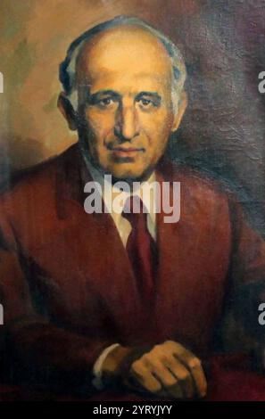 Todor Hristov Schiwkow (1911 ? 1998) war ein bulgarischer kommunistischer Politiker, der von 1954 bis 1989 erster Sekretär des Zentralkomitees der Kommunistischen Partei Bulgariens und von 1971 bis 1989 Präsident Bulgariens war. Während seiner Amtszeit war Bulgarien unter einem Einparteiensystem und eng mit der Sowjetunion verbunden. Stockfoto