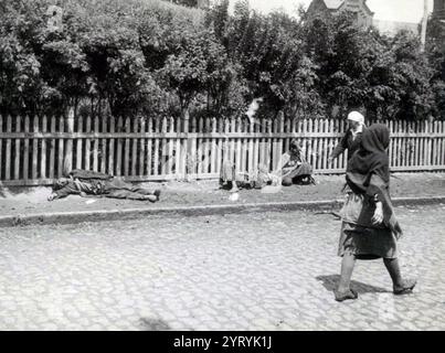 Verhungerte Bauern auf einer Straße in Charkiw, Ukraine, 1933. Die Holodomor, auch bekannt als Ukrainische Hungersnot, war eine von Menschen verursachte Hungersnot in der Sowjetunion von 1932 bis 1934, bei der Millionen Ukrainer ums Leben kamen. Der Holodomor war Teil der größeren sowjetischen Hungersnot von 1930?1934, die die wichtigsten Getreidegebiete der Sowjetunion betraf. Stockfoto