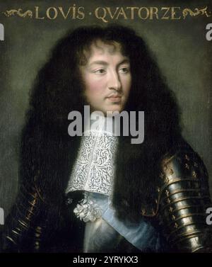 Ludwig XIV., König von Frankreich (1638–1715) von Charles Le Brun (1619–1690). 1662 Stockfoto