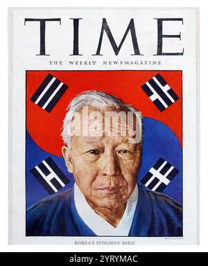 Titelseite der Ausgabe des Time Magazine 1953. Syngman Rhee (1875 - 1965). Erster Präsident Südkoreas von 1948 bis 1960. Stockfoto