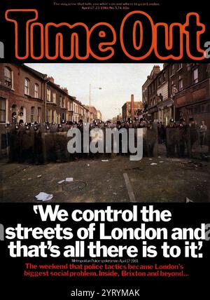 Time Out Magazine April 17-23 1981, Berichterstattung über die Unruhen in London, Brixton. Stockfoto