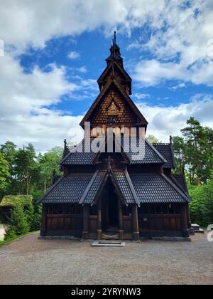 Gol Stave Church in Oslo Stockfoto