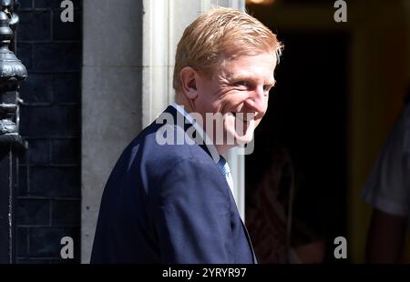 Oliver James Dowden (* 1. August 1978); britischer Politiker, der seit Februar 2020 Secretary of State for Digital, Culture, Media and Sport ist. Ich sah die Downing Street 10 in London. Juni 2020 Stockfoto