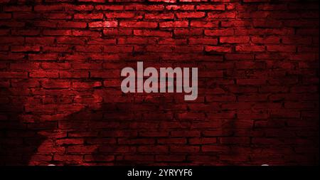 Alte dunkelrote Backsteinmauer eines alten Architekturgebäudes. Ziegelwandstruktur. Dunkelrotes Mauerwerk aus Steinblöcken als Hintergrund mit rotem Raum Stockfoto