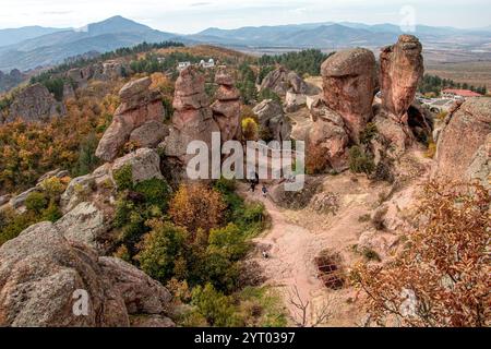 Die Festung Belogradchik, auch bekannt als Kaleto, ist eine alte Festung in der Stadt, die für ihre einzigartigen und beeindruckenden Felsformationen berühmt ist Stockfoto