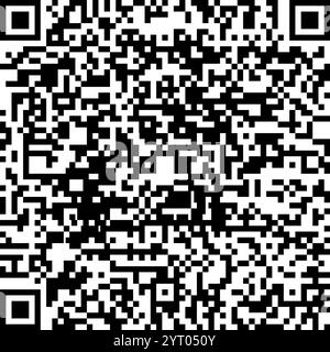 Schwarz-weißes qr-Code-Symbol, das codierte Daten für das Scannen darstellt und eine sichere und effiziente Methode für den Zugriff auf Informationen oder die Initiierung bietet Stock Vektor