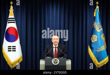 YOON SUK YEOL wurde im Dezember 2024 Präsident von Südkorea. Stockfoto