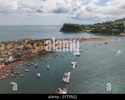 Luftaufnahme von Teignmouth und Shaldon Ness, Devon, England. Sommer (Juli) 2024. Stockfoto