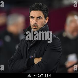 London, Großbritannien. November 2024 30. West Ham Utd gegen Arsenal - Premier League - London Stadium. Arsenal Manager Mikel Arteta. Bildnachweis: Mark Pain / Alamy Live News Stockfoto