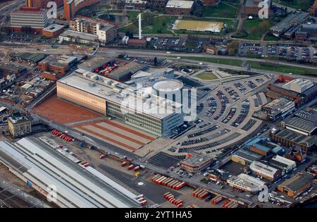 Blick aus der Vogelperspektive auf Millennium Point Birmingham Stockfoto
