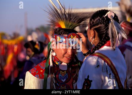 POW Wow Dancer, North American Indian Days, Browning, Blackfeet Indian Reservation, Montana, USA Stockfoto