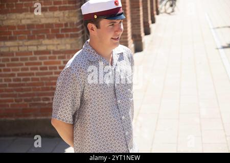 Ordrup, Dänemark. Juni 2024. Kronprinz Christian nach seinem Abschluss am Ordrup Gymnasium in Kopenhagen. (Foto: Kristian Tuxen Ladegaard Berg/SOPA Images/SIPA USA) Credit: SIPA USA/Alamy Live News Stockfoto