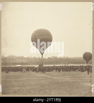 Le Geant, Champ de Mars. 18. Oktober 1863, französisches Foto Nadars Heißluftballon, Stockfoto