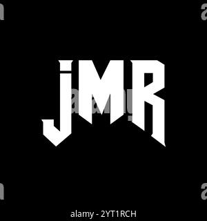 JMR-Letter-Logo für Technologieunternehmen. Farbkombination mit JMR-Logo in Schwarz und weiß. JMR-Logo, JMR-Vektor, JMR-Design, JMR-Symbol, JMR-Alph Stock Vektor