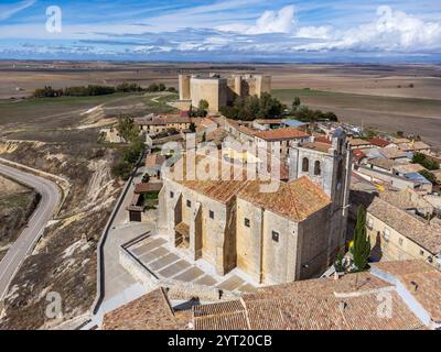 Schloss Montealegre de Campos, Schloss Alburquerque, Stadt Montealegre de Campos, Provinz Valladolid, Kastilien und Leon, Spanien Stockfoto