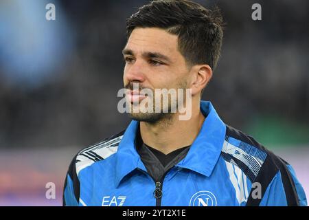 Rom, Latium. Dezember 2024. Giovanni Simeone vom SSC Neapel während des Achtelfinale des Italienpokalspiels Lazio-Neapel im Olympiastadion, Italien, 5. Dezember 2024. Quelle: massimo insabato/Alamy Live News Stockfoto