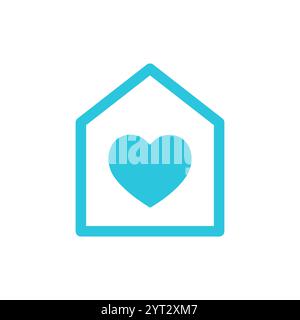 Home-Symbol. Isoliert auf weißem Hintergrund. Aus blauer Symbolgruppe. Stock Vektor