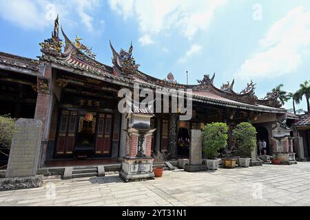 Der Dalongdong Baoan Tempel ist ein chinesischer Volksreligionstempel im Bezirk Datong in Taipeh, Taiwan. Ursprünglich von Einwanderern aus Xiamen, Fuji, gebaut Stockfoto