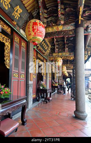 Der Dalongdong Baoan Tempel ist ein chinesischer Volksreligionstempel im Bezirk Datong in Taipeh, Taiwan. Ursprünglich von Einwanderern aus Xiamen, Fuji, gebaut Stockfoto