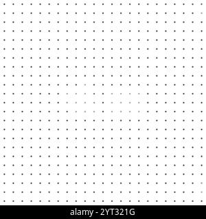 Hintergrund mit schwarzen Punkten. Nahtloses Punktmuster. Minimale Vektortextur. Wiederkehrende kreisförmige Konstruktion. Stock Vektor