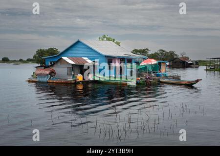 Schwimmendes Dorf in der Nähe von Siem Reap, Kambodscha Stockfoto