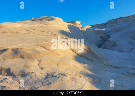 Felsformationen, Sarakiniko, Insel Milos, Griechenland Stockfoto