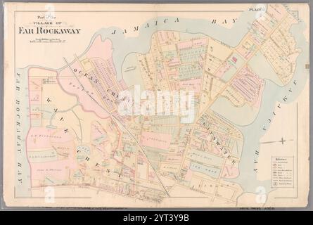Platte 11: [Begrenzt durch Bay Avenue, Franklin Avenue, Ocean Avenue, Healey Avenue, Bayview Avenue, The Strand, Bay Street, Mott Avenue, Grand Avenue, Crescent Place, Bay Street, Mott Avenue, Bay View Terrace, Cedar Avenue, Mott Avenue, Central Avenue, John Street, Wave Crest Avenue und Bay Avenue.] 1891 von Wolverton, Chester Stockfoto