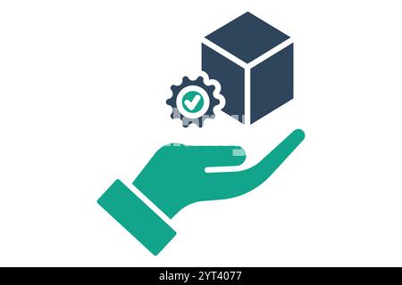 Produktsymbol. Symbolstil durchgehend. Symbol für Beschaffung. Vektordarstellung der Elemente des Beschaffungsmanagements Stock Vektor