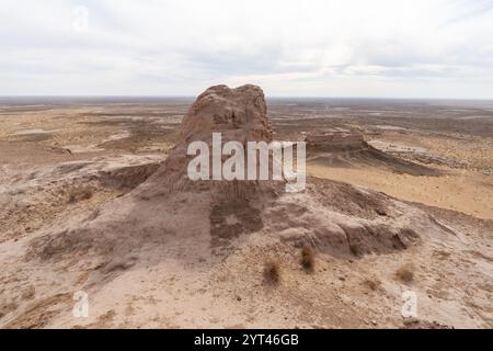 Ayaz-Kala Festung (die beliebteste und malerischste Festung des Landes). Nukus, Karakalpakstan, Usbekistan, Kyzylkum-Wüste, Zentralasien. Stockfoto