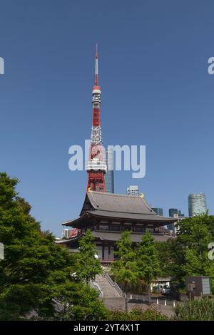 Zojoji-Tempel in Tokio Stockfoto