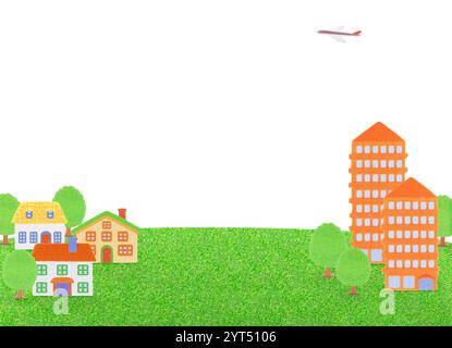 3 Häuser und Wohnungen aus Lehm Stockfoto