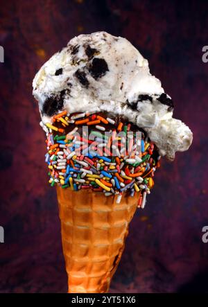 Kekse und Eiscreme Stockfoto
