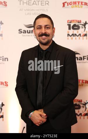 Las Vegas, USA. Dezember 2024. LAS VEGAS, NEVADA – Wandern Sie den roten Teppich bei den Fighters Only World MMA Awards im Theatre at Virgin Hotels am 5. Dezember 2024 in Las Vegas, Nevada. Quelle: SIPA USA/Alamy Live News Stockfoto